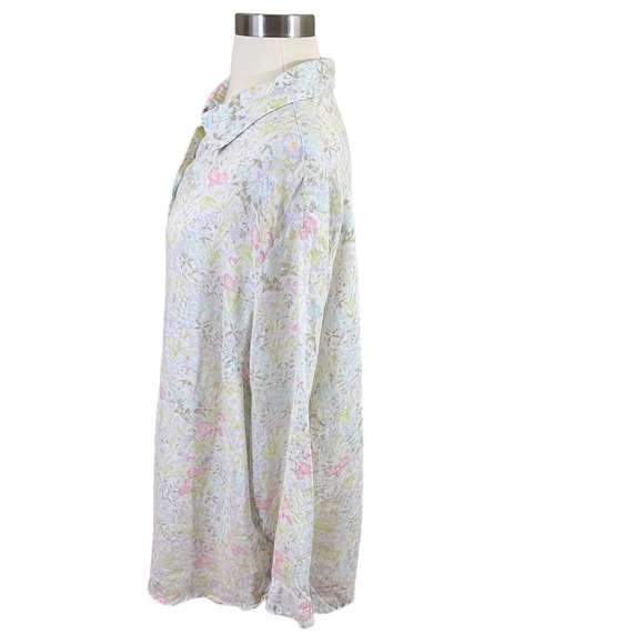 ✨SOLD✨J Jill Love Linen Floral Long Sleeve 100% Linen - Picture 3 of 7